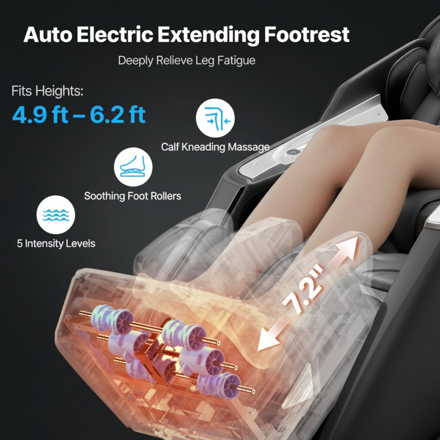 Massage Chair Full Body 3D/4D Massage Recliner W/ Sl-Track & Yoga Stretch
