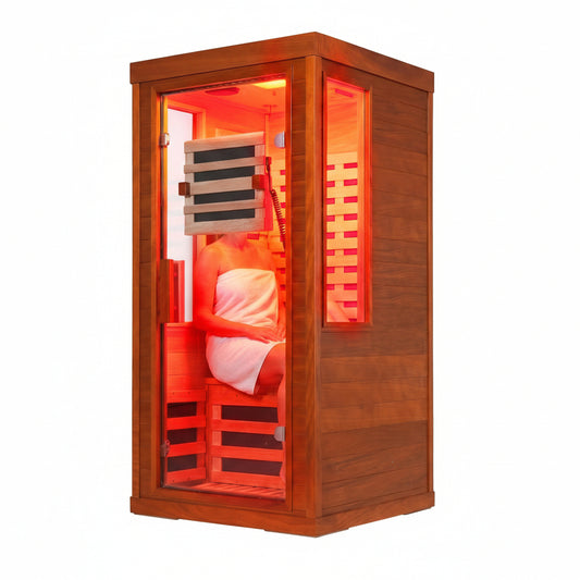 Infrared Sauna with Fda-Certified Red Light Therapy 660Nm & 850Nm | Full Spectrum, 1.4 Mg Ultra Low EMF, Fast Heat-Up, Canadian Hemlock, 7 PCS Carbon Fiber Heaters, Easy Assembly, 1170W 110V