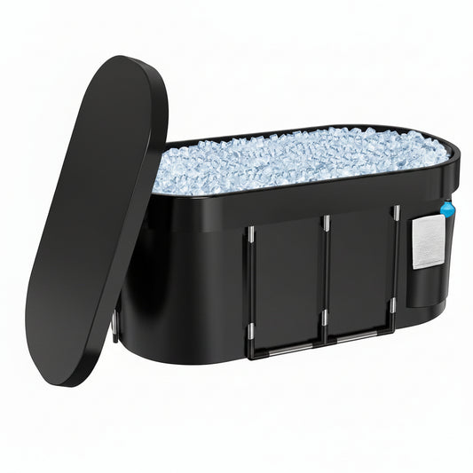 Cold Plunge Tub - 140+ Gallon Ice Plunge for Athletes & Adults, Recovery & Inflammation Relief, Ice Bath Tub with Water & Filter Treatments, XXL Oval Size