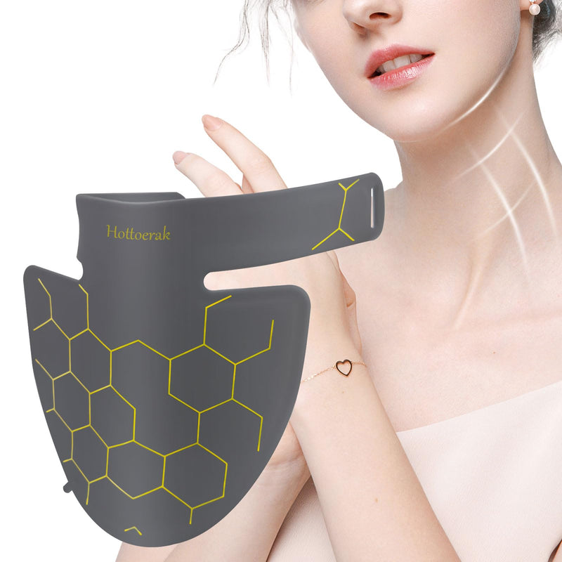 Red Light Therapy for Neck 660nm Red Light Therapy & 850nm Near Infrared Light Therapy for Neck Decollete Chest Body at Home and Travel (Light Gray)